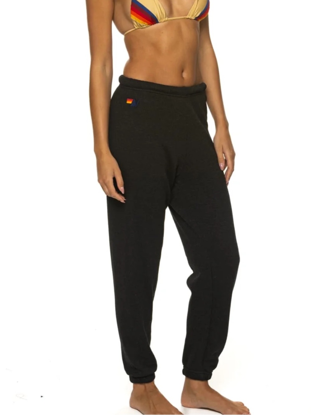 Aviator Nation BOLT SWEATPANTS - DARK CHARCOAL// NEON PINK. Women’s Medium - Picture 5 of 8